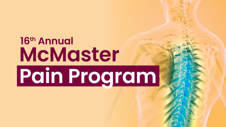 McMaster Pain Program logo with a skeleton to the right